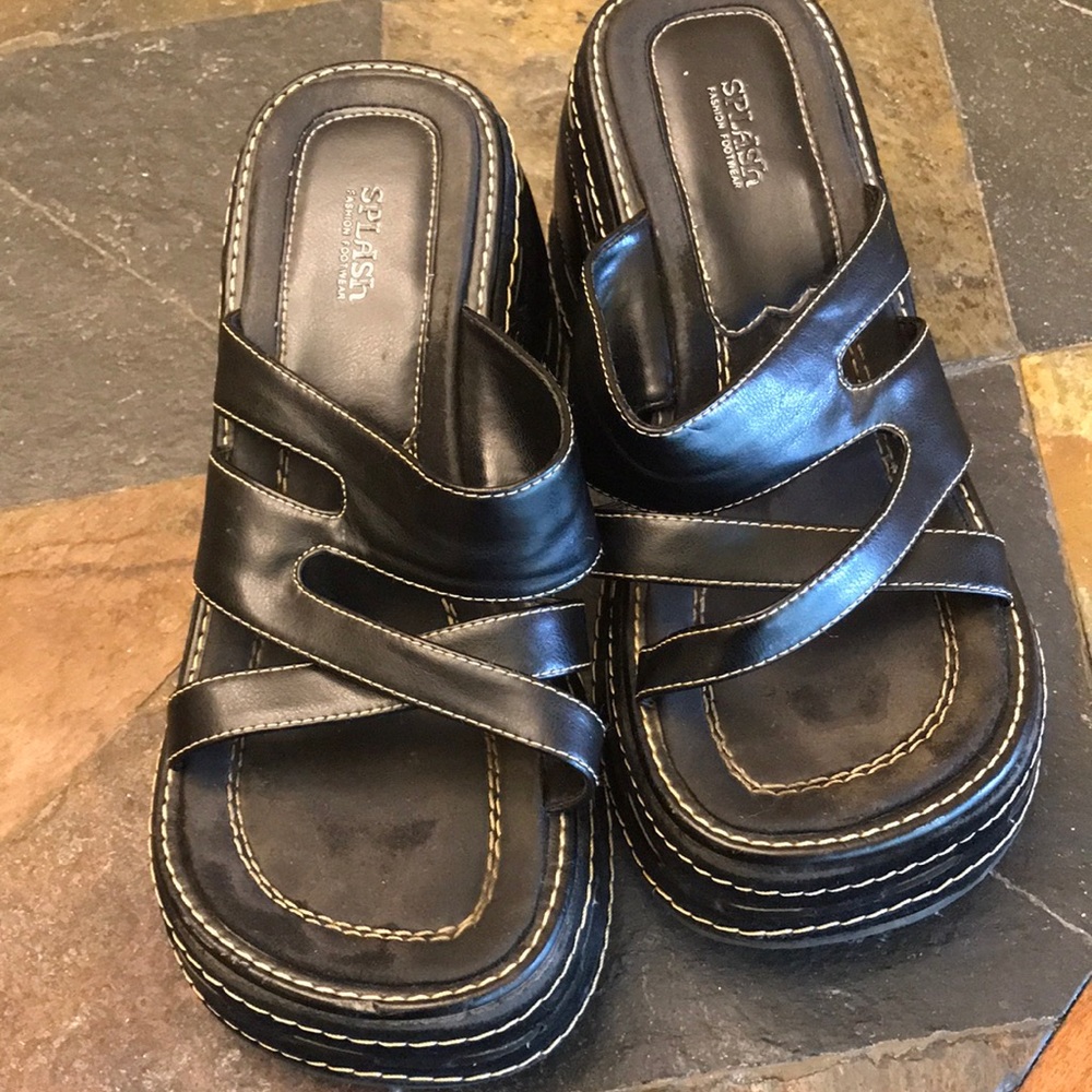 Splash Wedge Sandals